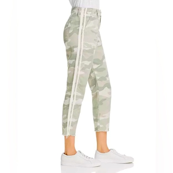 Mother Denim The Shaker Chop Crop Fray Desert Print Camo Cropped Pants, Size 27 - Picture 4 of 15